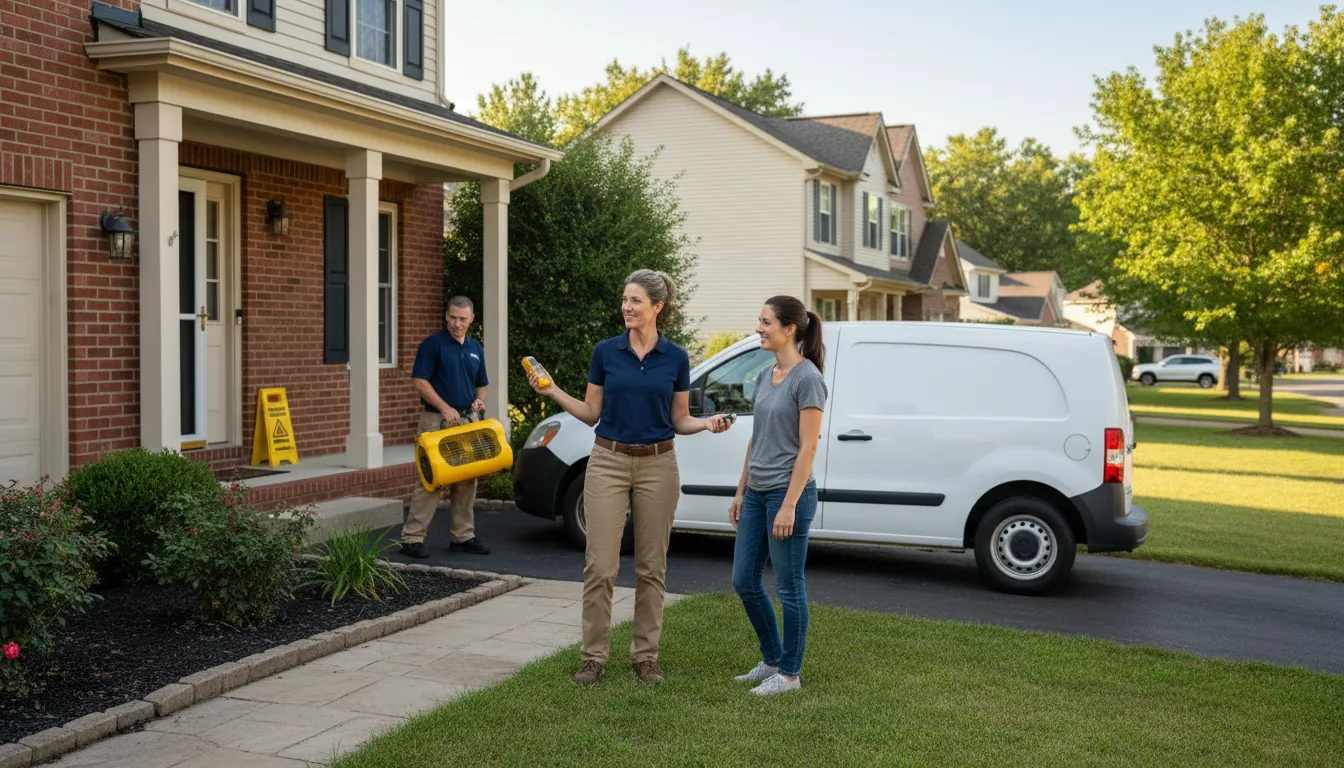 Residential water damage restoration in Broadlands, IL